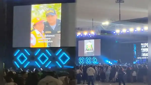 Super Junior en Lima: fanáticos reportaron imágenes de la PNP en pantallas del concierto