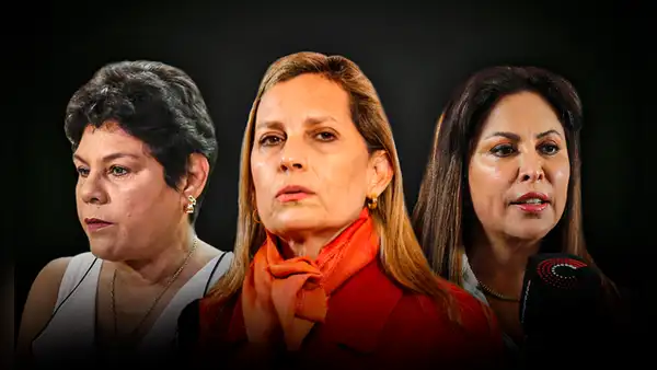 Protestan y rechazan presencia de Maricarmen Alva, Norma Yarrow y Patricia Chirinos en Trujillo