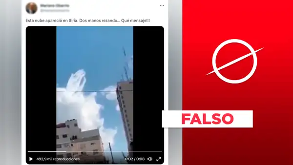 No, imágenes de nubes en forma de manos rezando en Siria tras el terremoto no son reales