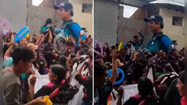 Carnavaleros festejan y cargan a persona en silla de ruedas: "El carnaval también es inclusión"