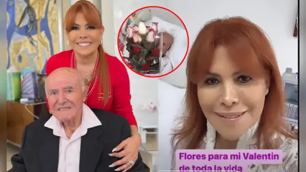 Magaly Medina conmueve al llevarle flores a su padre al hospital: “Mi 'Valentín' de toda la vida”