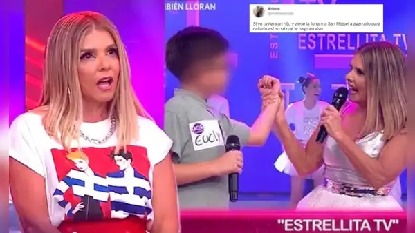 Johanna San Miguel: usuarios y famosos critican a la conductora por agarrar bruscamente a un niño