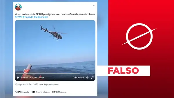 No, este video no muestra persecución estadounidense de ovni en Canadá