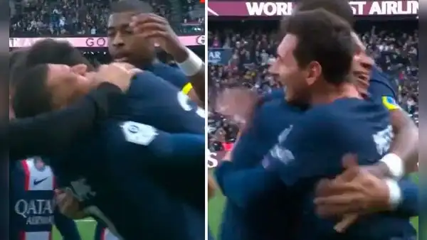 Kylian Mbappé y su emotivo abrazo con Messi tras el triunfo agónico de PSG sobre el Lille