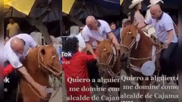 Captan a Joaquín Ramírez en bochornoso espectáculo durante los carnavales de Cajamarca