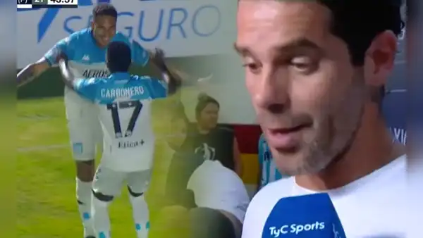 Paolo Guerrero marcó su primer gol con Racing y Gago le dedicó unas emotivas palabras