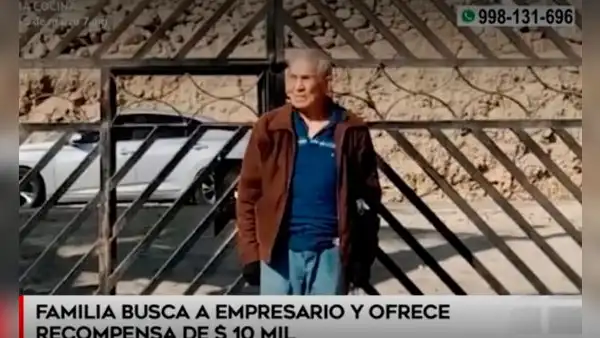 Familia ofrece 10.000 dólares para ubicar a empresario de 85 años desaparecido hace 4 meses