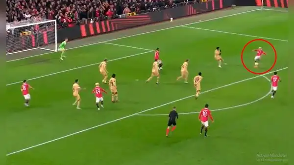 ¡Barcelona y el gol de la eliminación! Antony anotó de un zurdazo y el Manchester United ganó 2-1