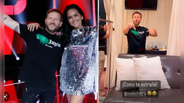 Daniela Darcourt y Noel Schajris: el divertido reencuentro de los exentrenadores de "La voz Perú"