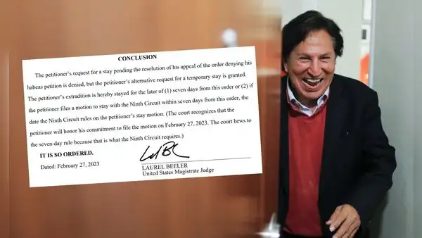 Alejandro Toledo: jueza de EE. UU. suspende temporalmente extradición del expresidente