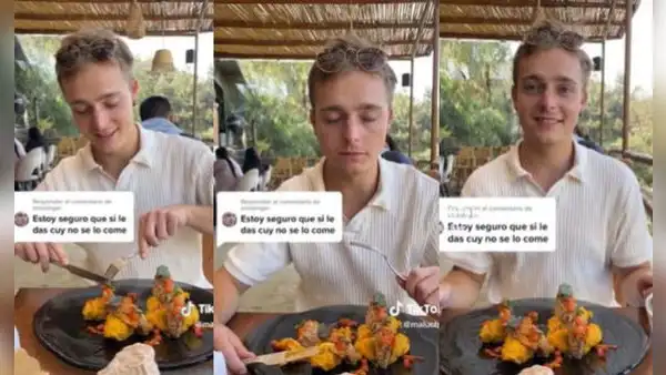 Suizo prueba cuy por primera vez y su reacción sorprende: “Delicioso”