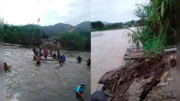 Lluvias intensas se llevan puente y aíslan a 4 centros poblados en Lambayeque