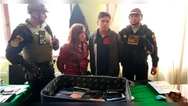 Ordenan encarcelar a pareja acusada de robar 229 celulares en carnaval de Cajamarca