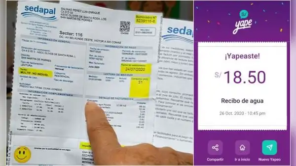 Sedapal: ¿puedo pagar mi recibo de agua con Yape?