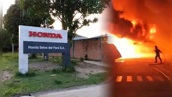 Incendio de grandes proporciones consumió parte de la planta de Honda en Iquitos