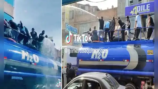 “Juliaca es otro nivel”: ciudadanos usaron cisterna para celebrar carnavales en Puno