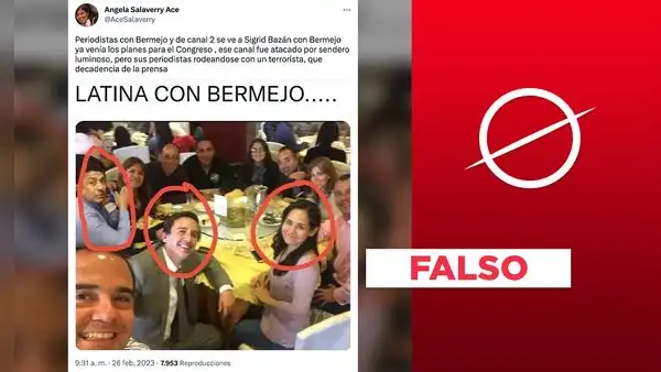 Es falsa la supuesta imagen del congresista Guillermo Bermejo reunido con periodistas de Latina
