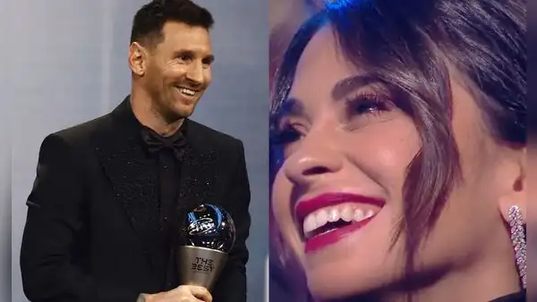 ¡Emocionada! La tierna reacción de Antonela Roccuzzo al ver a Lionel Messi ganar The Best