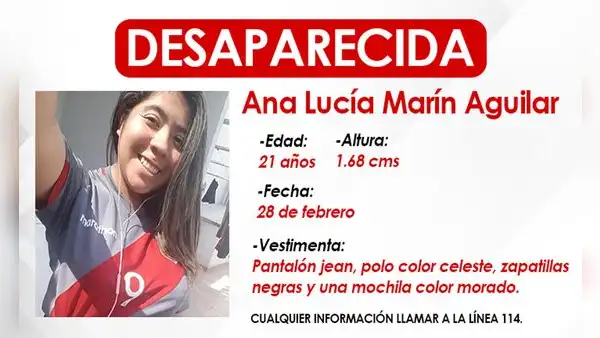 Familia busca a joven de 21 años que requiere medicación y desapareció hace 3 días en Surco