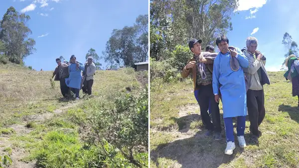 "La unión hace la fuerza": personal de Salud salva la vida de gestante tras cargarla en hombros