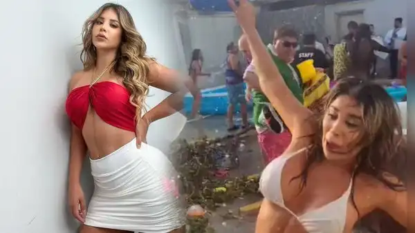 Gabriela Serpa sufre fuerte caída al jugar carnavales con elenco de “JB en ATV”: “Me dolió”