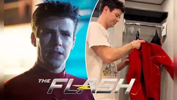 Grant Gustin se despide de "The Flash": cuelga su traje por última vez en video viral