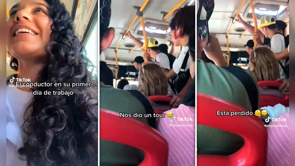 Conductor se pierde en su primer día de trabajo y pasajeros lo ayudan: "A la derecha"