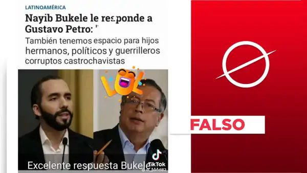 No, Bukele no dijo a Petro públicamente que tiene espacio para "guerrilleros castrochavistas"