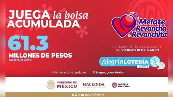 Sorteo Melate: Resultados de la Lotería Nacional HOY 10 de marzo