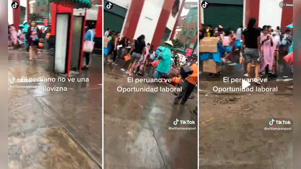 Emprendedores peruanos ven oportunidad laboral ante lluvias: venta de capas plásticas para la ropa
