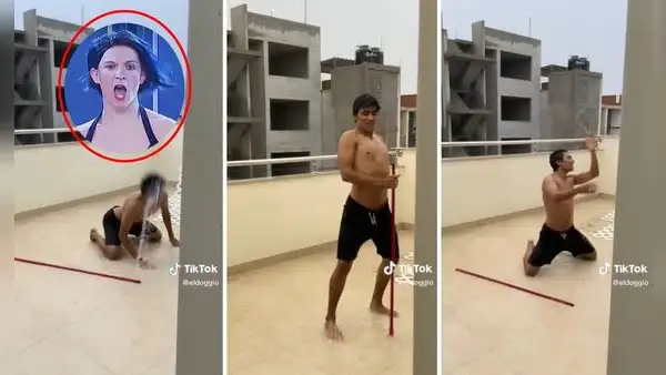 Joven aprovecha la lluvia en Piura y baila "Umbrella" de Rihanna: "¿Quién te conoce, Tom Holland?"