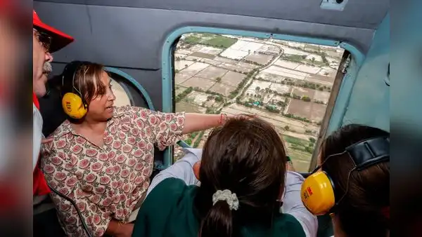 Dina Boluarte tras sobrevolar el valle La Leche en Lambayeque: "Es una tristeza y un dolor"