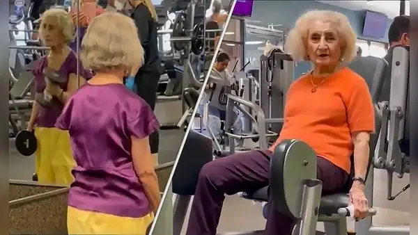 Mujer de 103 años sorprende al acudir con regularidad al gimnasio: “Es su lugar feliz”