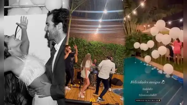 Ale Fuller y su novio, Francesco Balbi, celebraron a lo grande su fiesta de compromiso con show en vivo