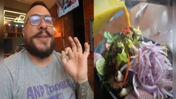 'Cholo' Mena prueba ceviche a la brasa en Surquillo y queda impactado con el sabor