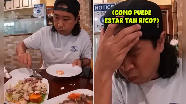 Coreano prueba ceviche mixto por primera vez y queda encantado: "Esto es vida"