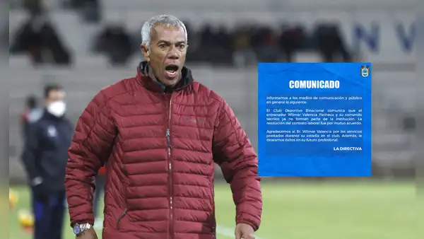 ¡Se va sin triunfos! Wilmar Valencia fue despedido de Binacional tras la derrota ante la 'U'