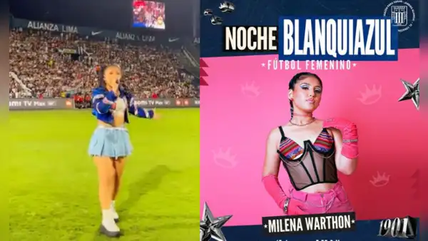 Milena Warthon: así fue la presentación de la cantante peruana en la Noche Blanquiazul Femenina