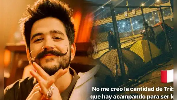 Camilo ya está en Lima y se emociona al ver a la 'Tribu' acampando para su concierto: "Los amo"