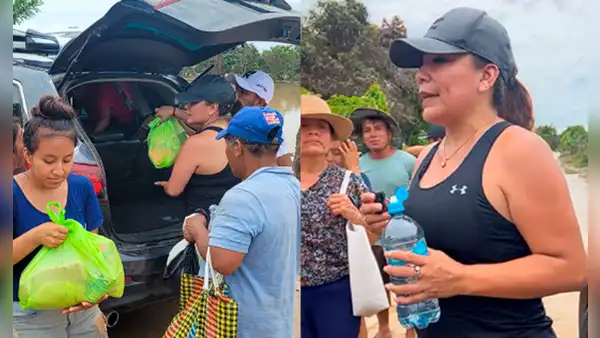 Marisol entregó víveres a damnificados por las intensas lluvias en Lambayeque: "Necesitamos ayuda"