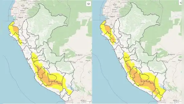 Senamhi advierte precipitaciones acompañadas de descargas eléctricas en la costa norte y sierra