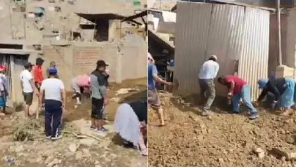 Delegaciones de Puno apoyan con faena de limpieza a viviendas afectadas por huaicos en Lima