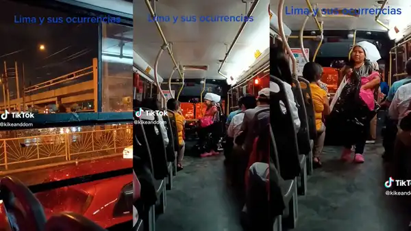 Mujer asombra con curioso traje de bolsas para evitar mojarse con la lluvia: “La moda se impone”
