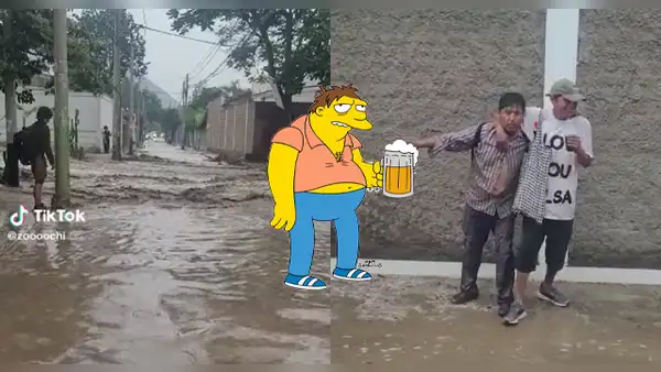 ¡Eso debió doler! Señor en estado de ebriedad camina por inundaciones y termina de la peor manera