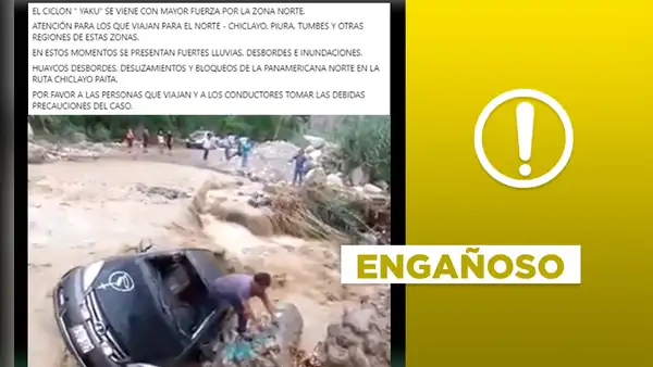 Ciclón Yaku: video contiene imágenes que no corresponden a los efectos de este fenómeno natural en 2023