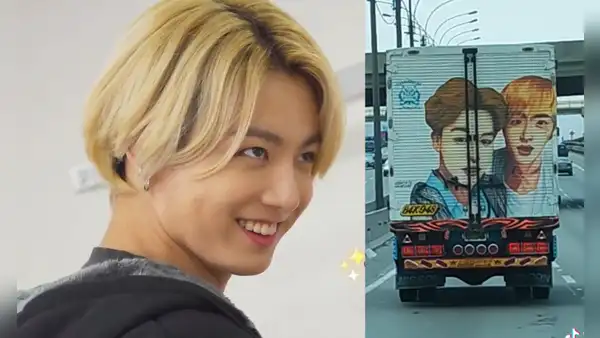Camión 'BTS' pasea por calles de Lima: rostros de Jimin y Jin fueron pintados en carrocería