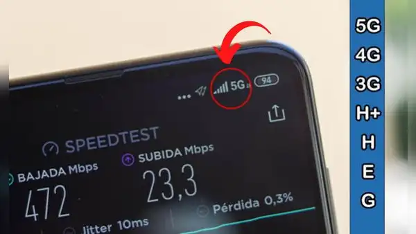 Descubre qué significan los términos 5G, 4G, 3G, H, H+, G y E de la pantalla de tu teléfono