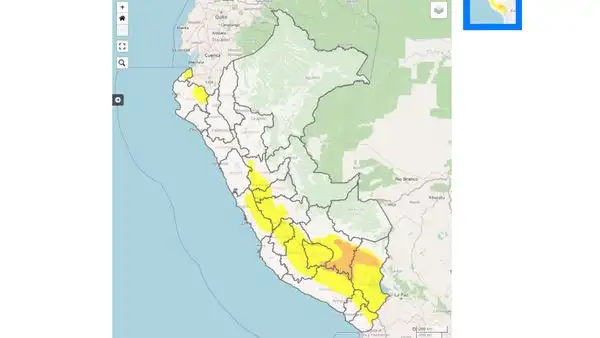 Senamhi advierte lluvias de fuerte intensidad en la costa norte y sierra