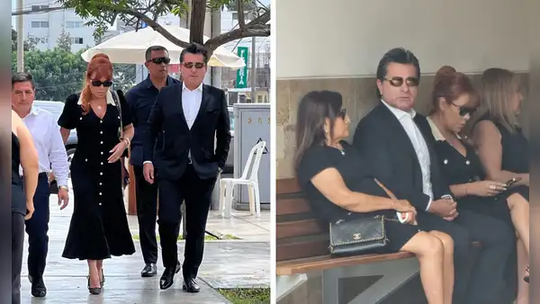 Magaly Medina llega al velorio de su padre de la mano de su esposo Alfredo Zambrano