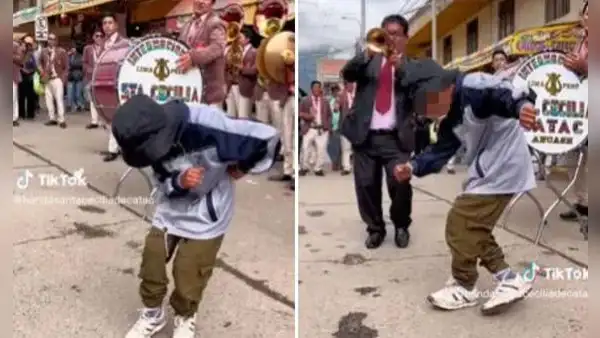 Niño huancaíno saca los pasos prohibidos y baila al ritmo de banda en plena calle: “Qué elegancia”